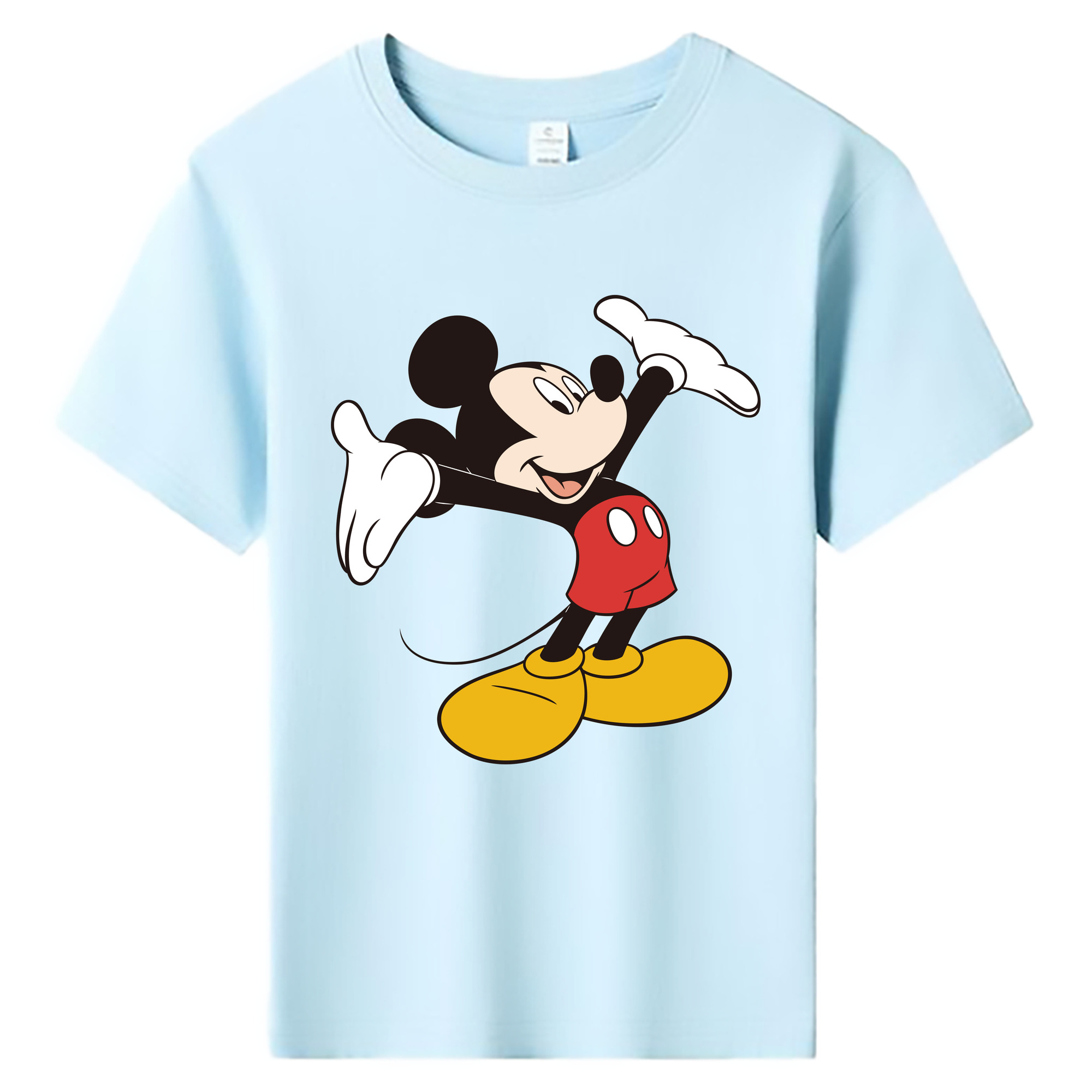 ミッキーマウス Mickey Mouse 綿100％キッズTシャツ（フロントプリント）
